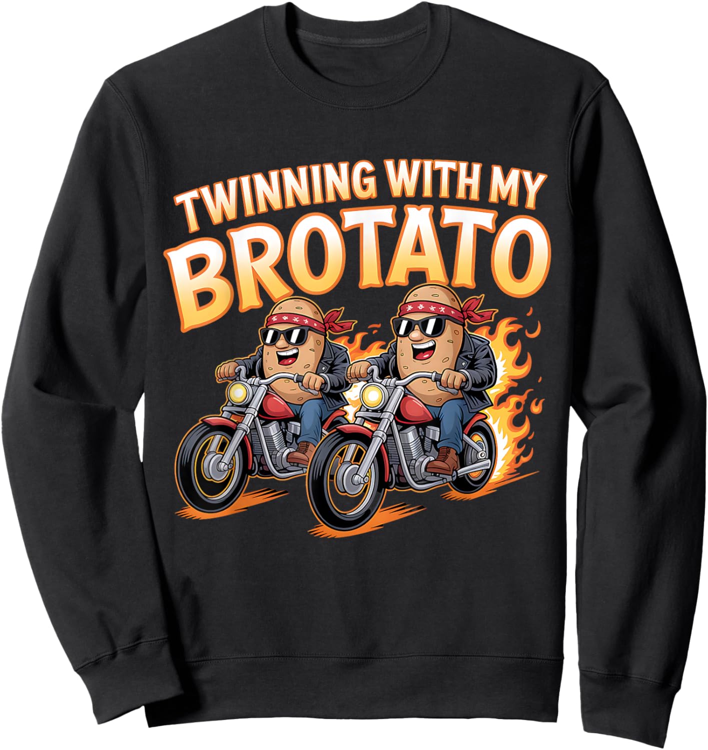 Twinning with My Brotato Sweatshirt - Sweatshirt | Black