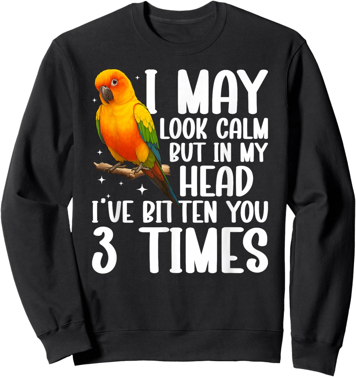 Sun Conure Parrot Owner Funny Sun Conure Lover Sweatshirt - Sweatshirt | Black