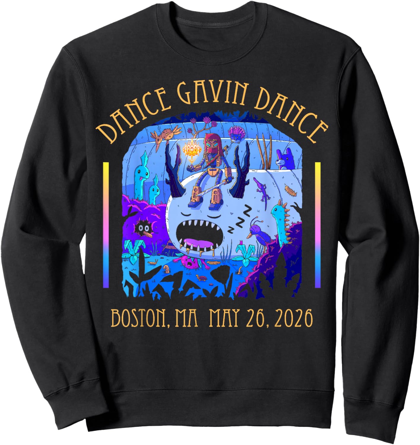 Dance Gavin Dance 2026 Tour Boston Sweatshirt - Sweatshirt | Black