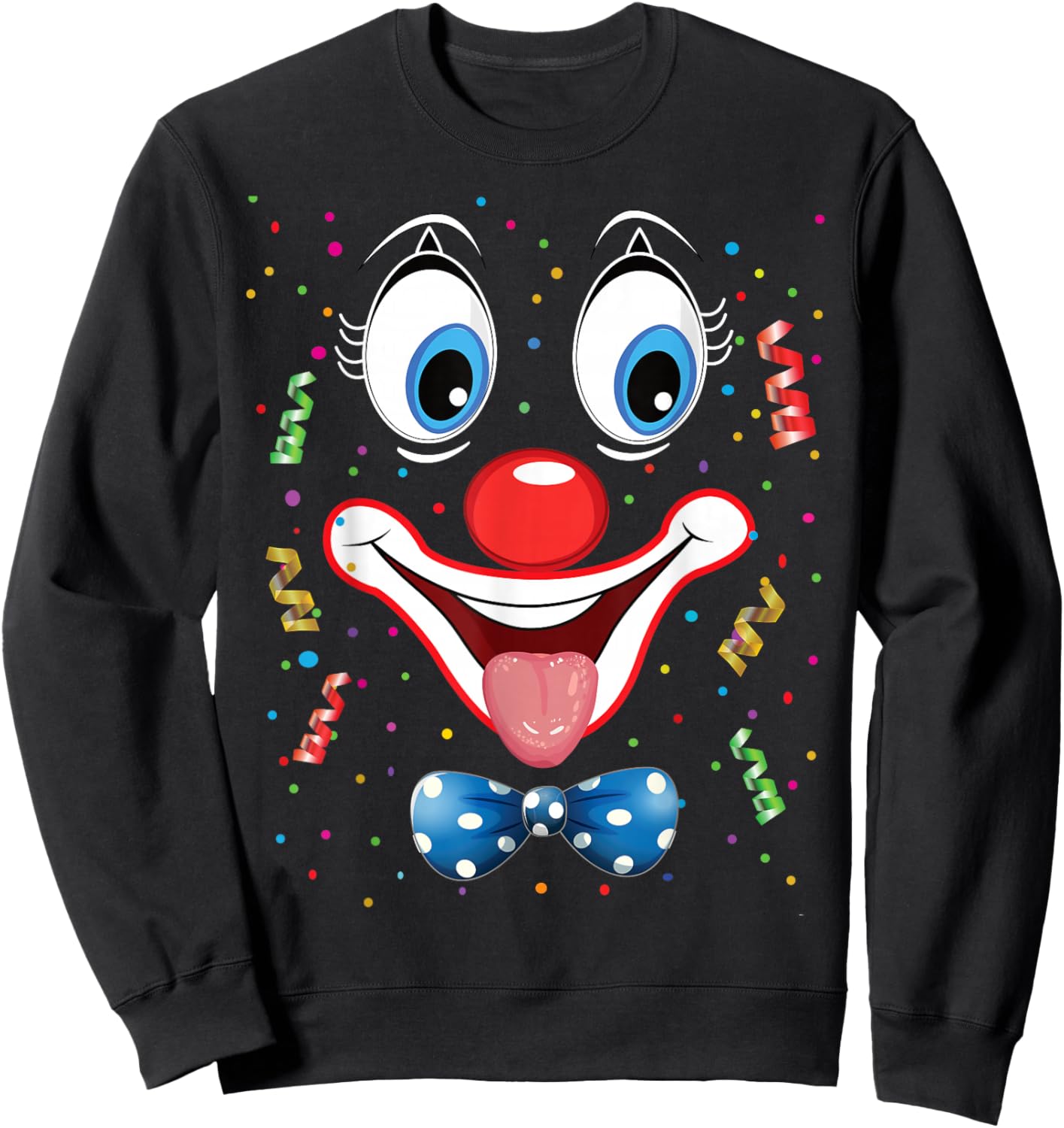 Clown Karneval Kostüm Clownskostüm Clowns Fasching Sweatshirt - Sweatshirt | Black