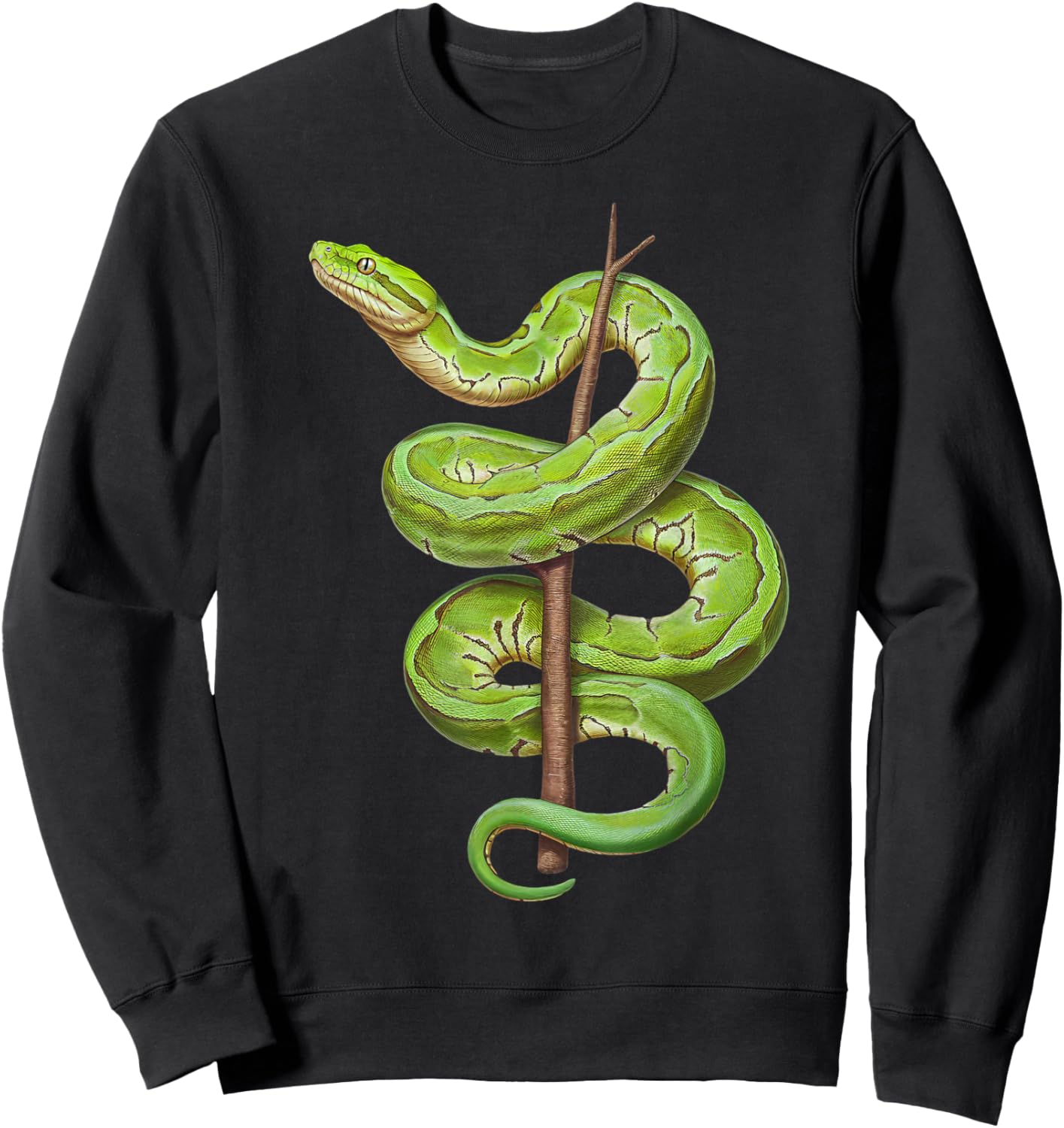 Green Tree Python Owner Reptiles for Snake Lover Sweatshirt - Sweatshirt | Black
