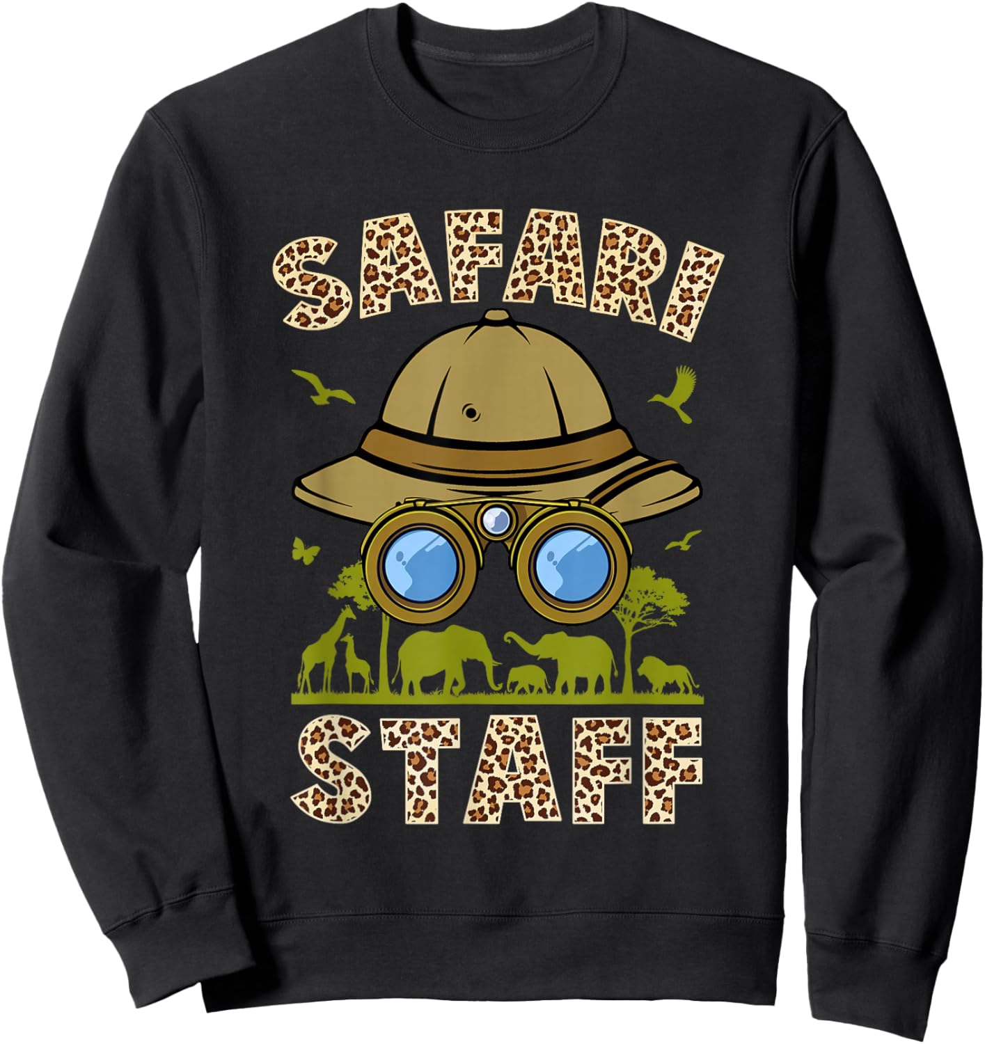 Safari Staff Art Women Zookeeper Costume Zoo Jungle Sweatshirt - Sweatshirt | Black