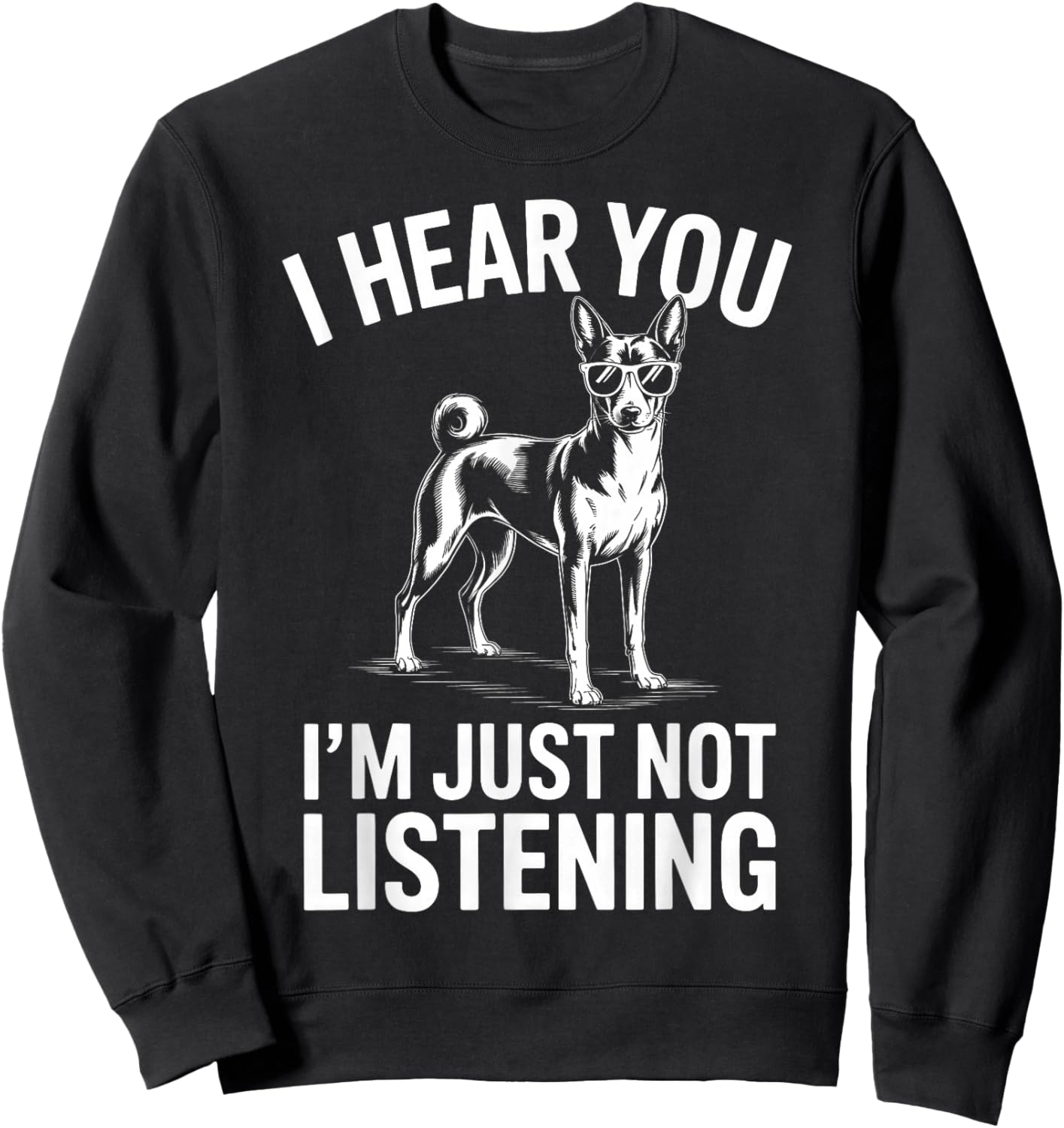 Basenji Funny Basenji Sweatshirt - Sweatshirt | Black