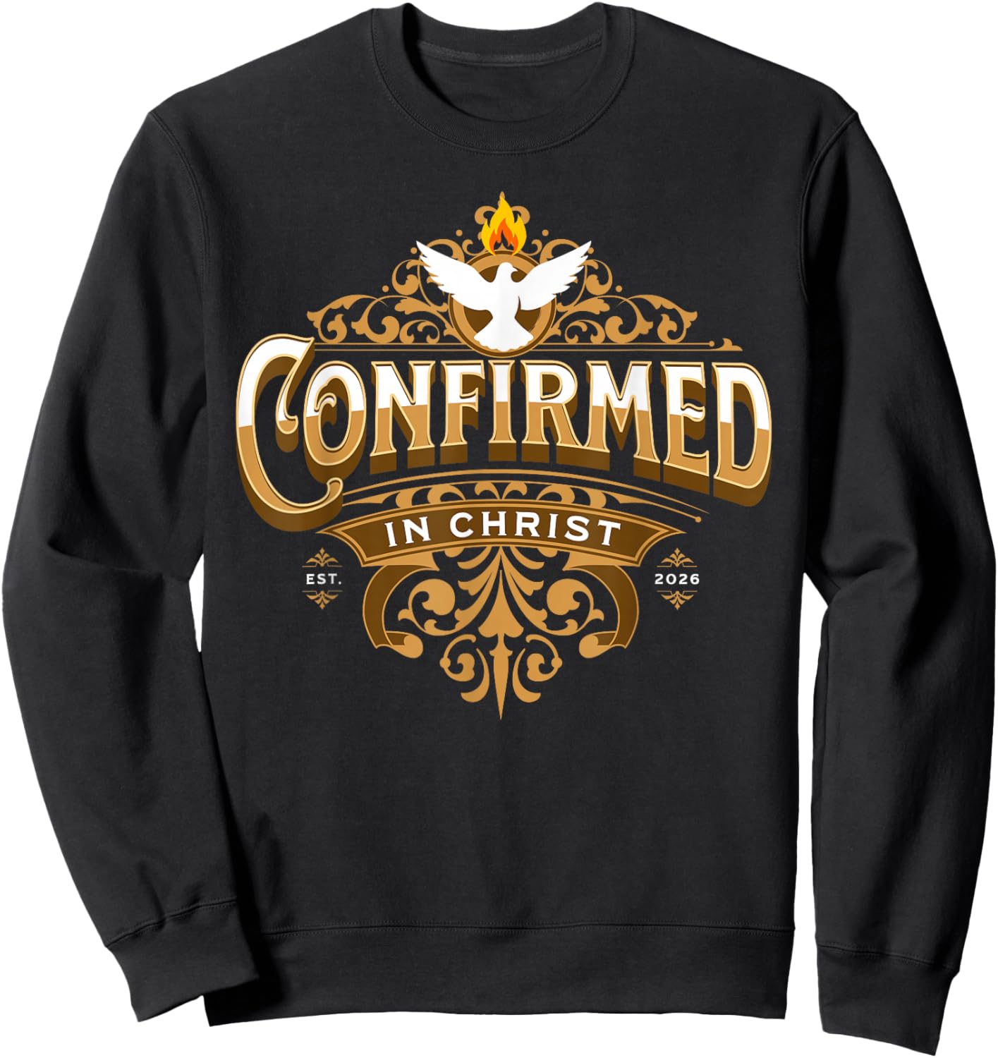 Confirmation 2026 Confirmed in Christ Holy Spirit Catholic Sweatshirt - Sweatshirt | Black