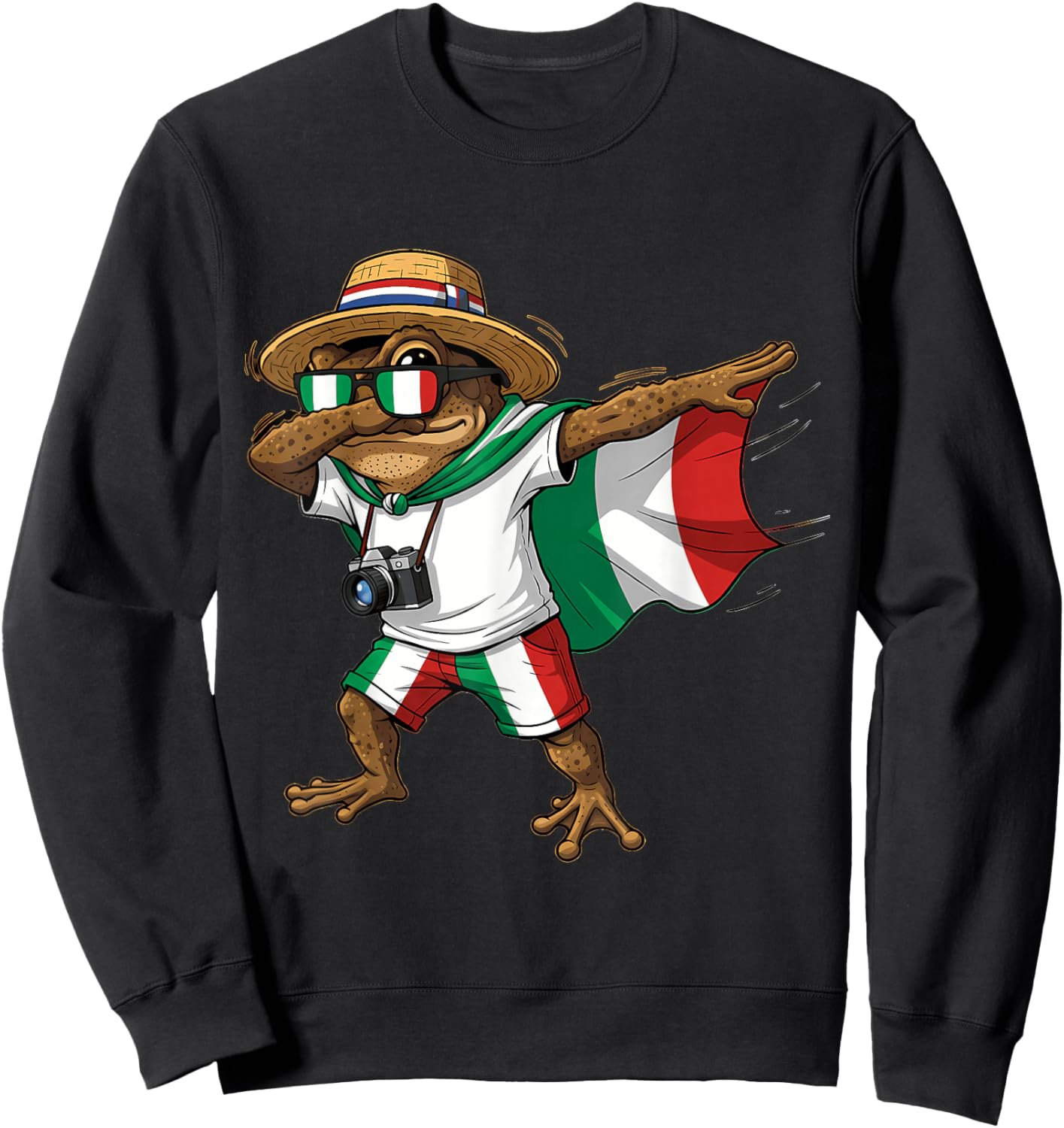 Drapeau Italien Racines Italiennes Sweatshirt - Sweatshirt | Black