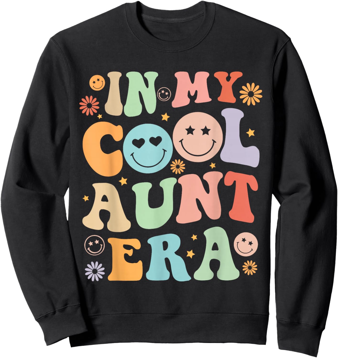 Auntie Aunt Baby Announcement Mother's Day Women Girl Sweatshirt - Sweatshirt | Black