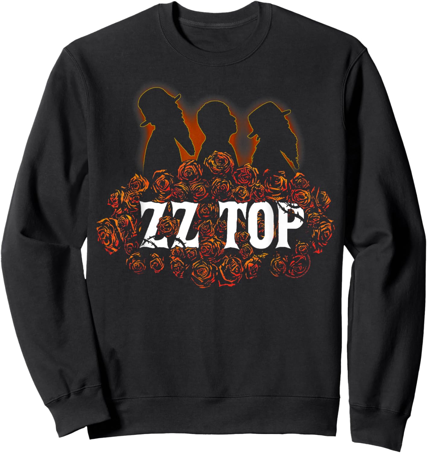 ZZ Top Roses Sweatshirt - Sweatshirt | Black