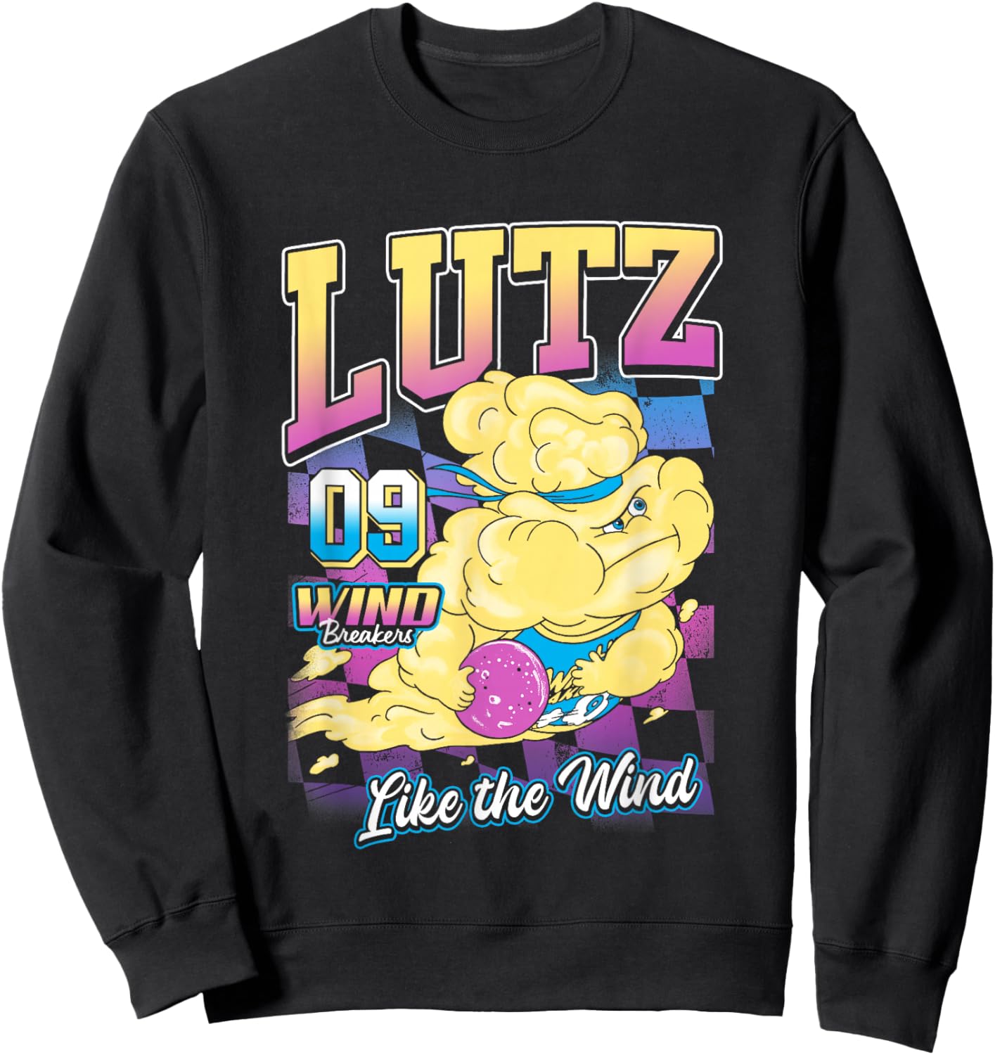 Disney Pixar Elemental Lutz Windbreakers Team Chest Logo Sweatshirt - Sweatshirt | Black