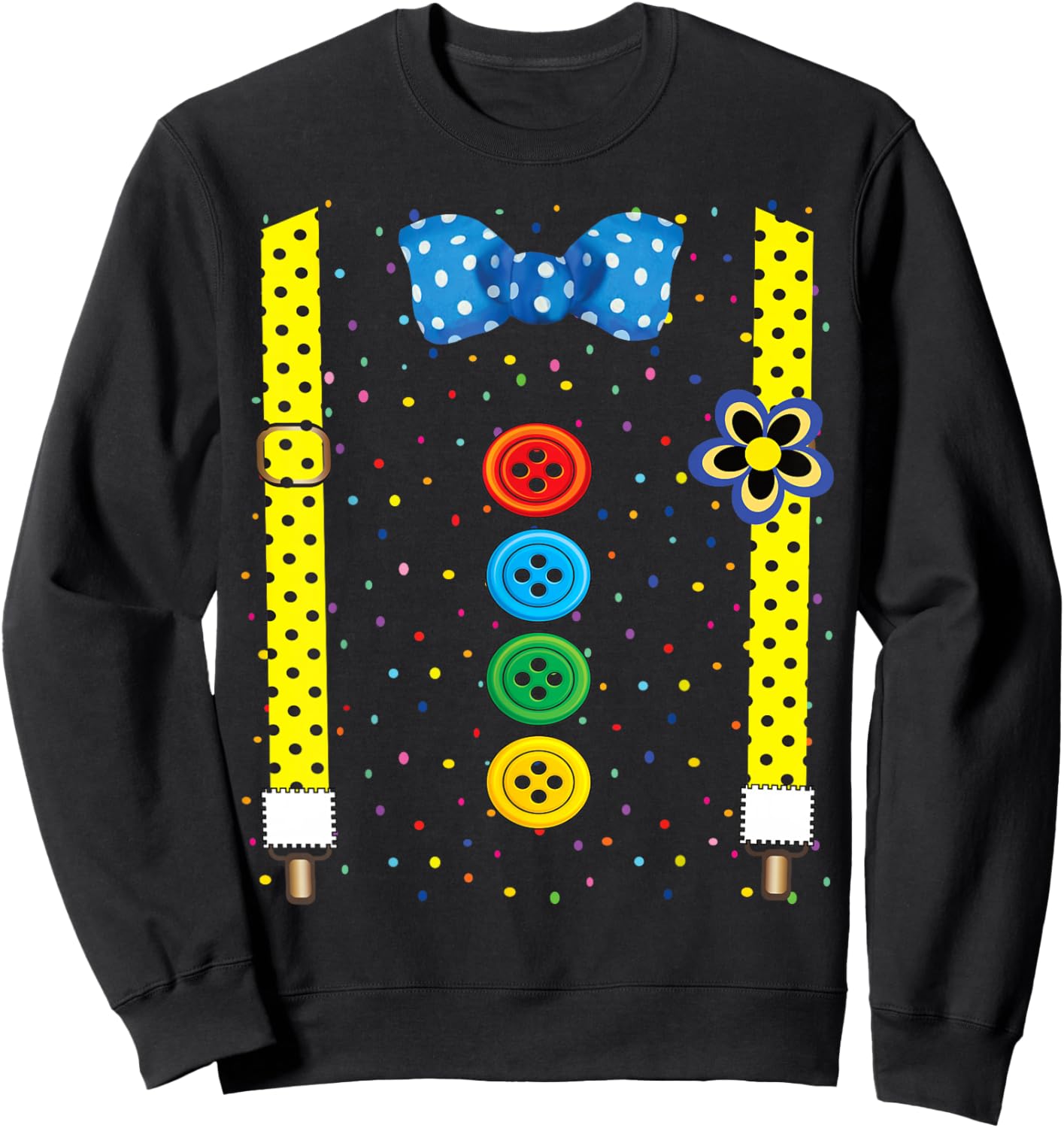 Funny Clown Costumes for Children Carnival Costume Sweatshirt - Sweatshirt | Black
