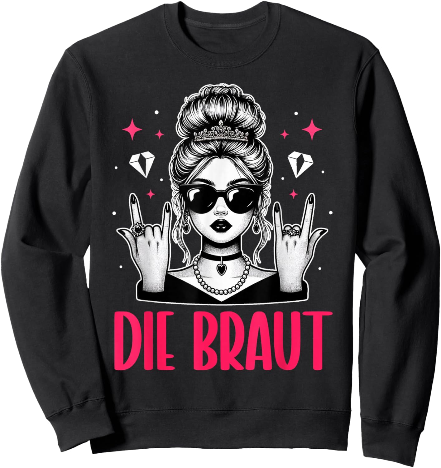 Die Braut Junggesellinnenabschied Bachelorette Trauzeugin Sweatshirt - Sweatshirt | Black