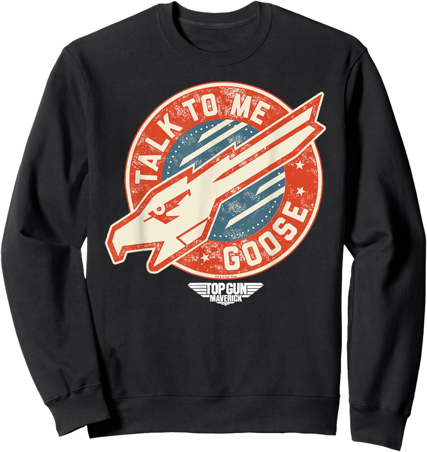 Top Gun Maverick Talk To Me Goose Eagle Head Sweatshirt - Sweatshirt | Black