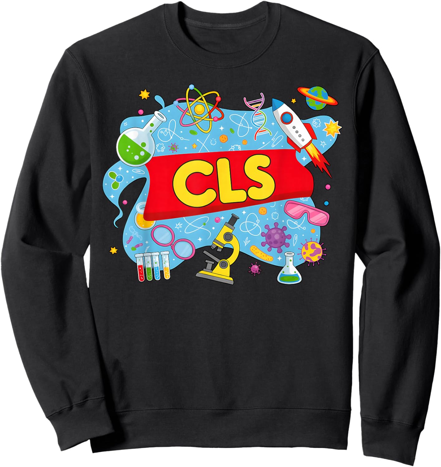 CLS Lab Story Lab Week Medical Laboratory Technician Team Sweatshirt - Sweatshirt | Black