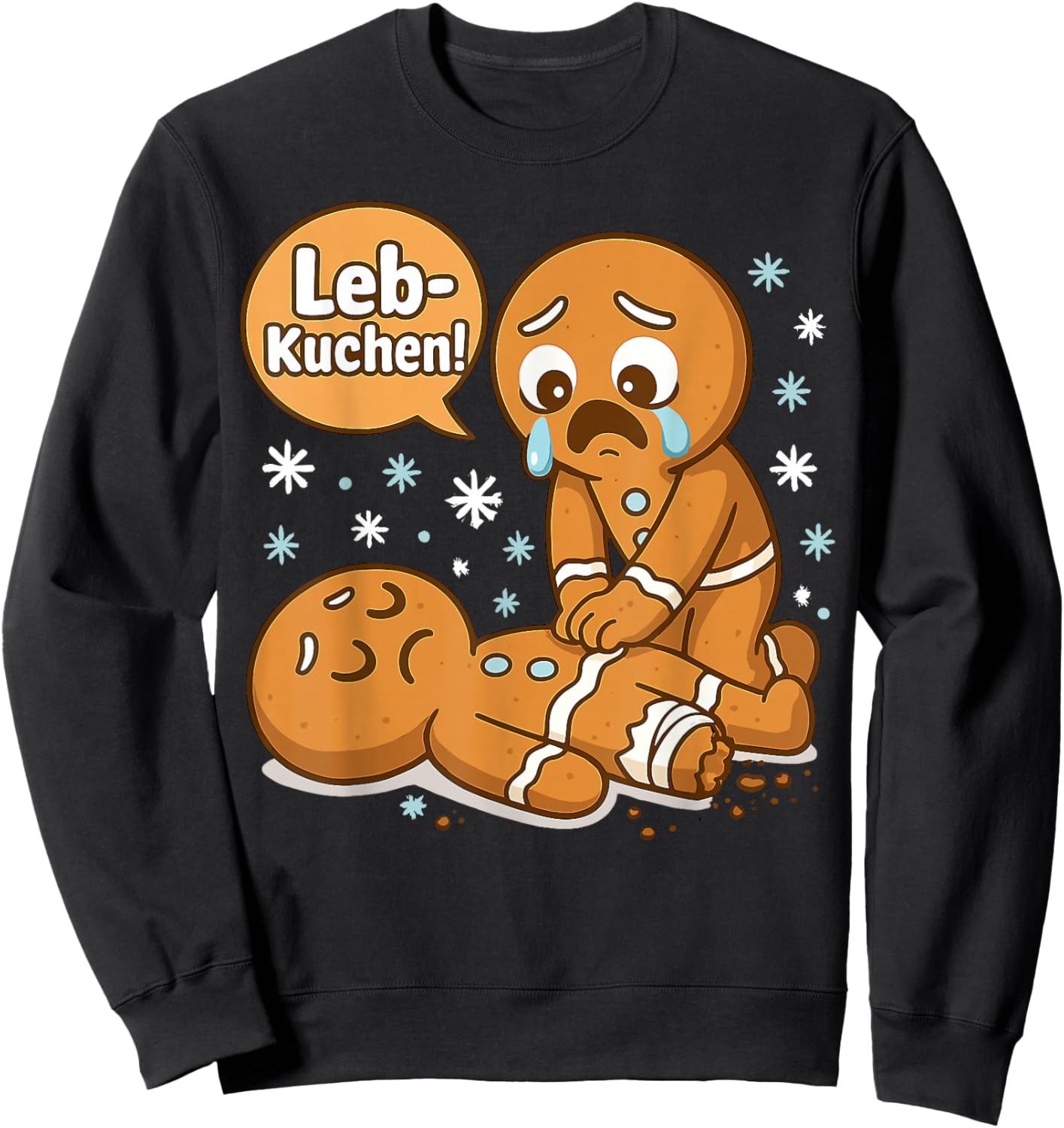 Gingerbread Christmas Shirt Men's Funny Women's Christmas Sweatshirt - Sweatshirt | Black