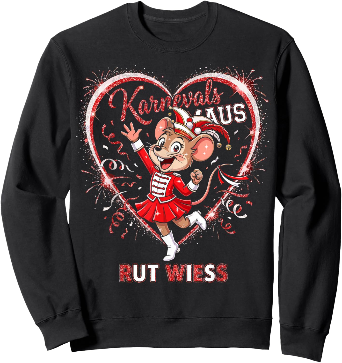 Carnival Mouse Rut Wess Cologne Alaaf Costume Mood Sweatshirt - Sweatshirt | Black