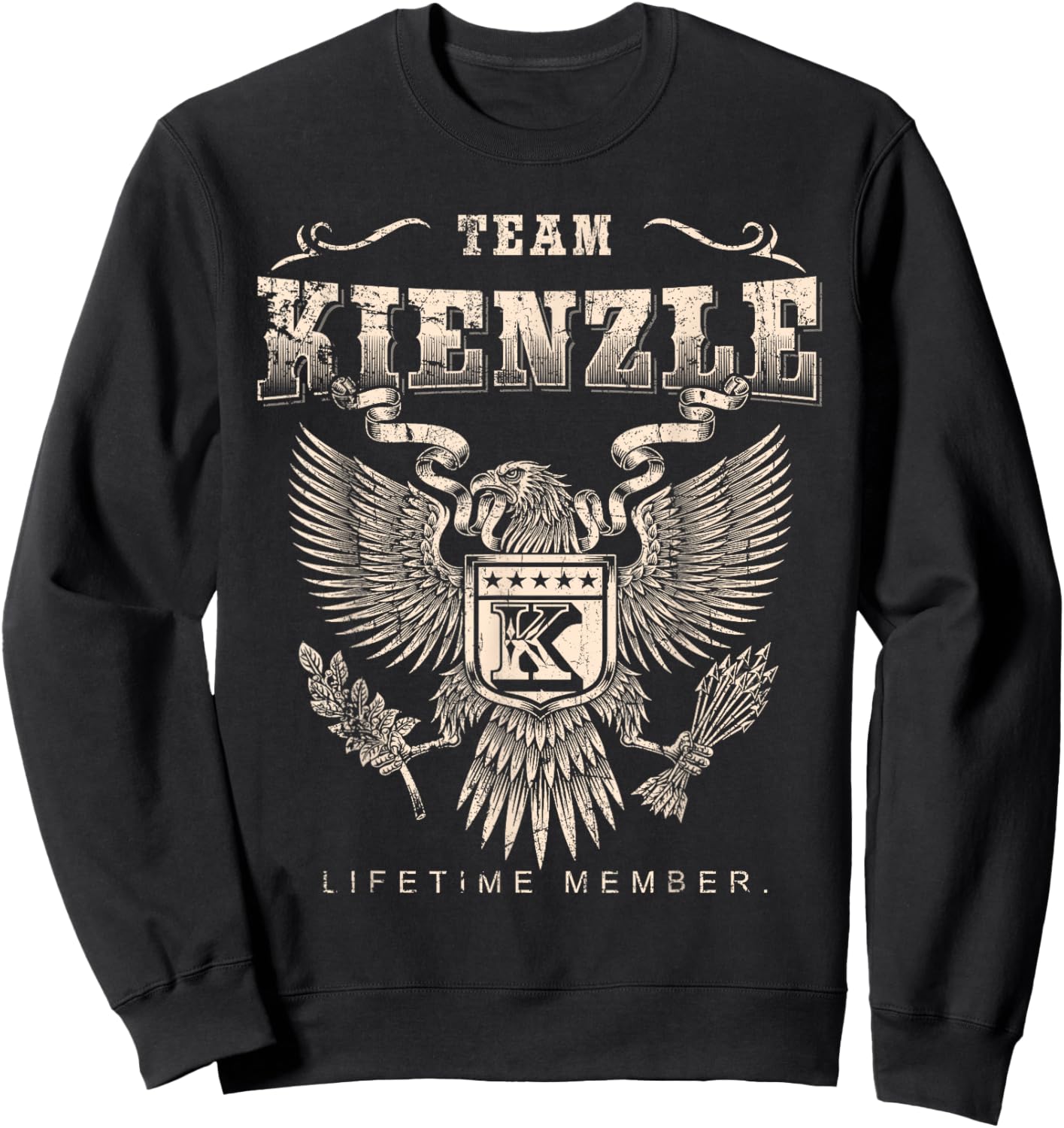 Team Kienzle Lifetime Member - Kienzle Name Sweatshirt - Sweatshirt | Black