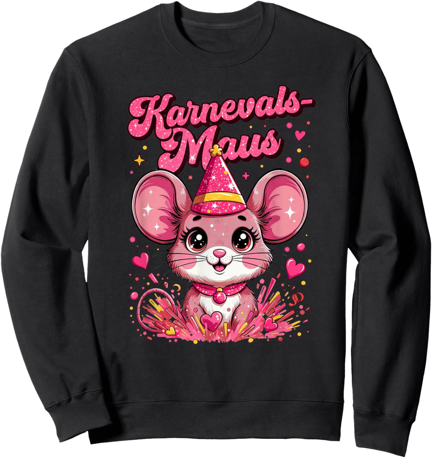 Carnival Mouse Cute Fancy Dress Motif and Children Sweatshirt - Sweatshirt | Black