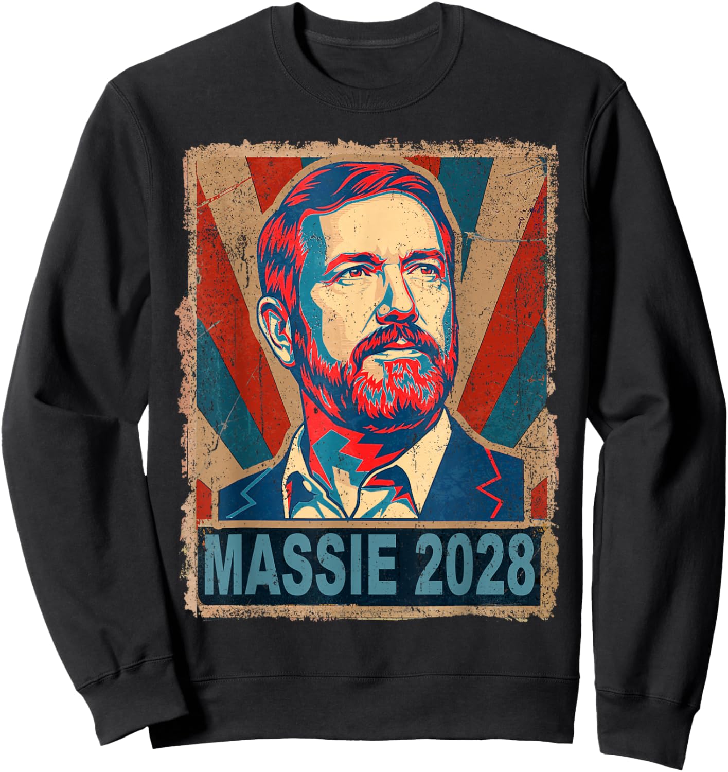 Vintage Hope Massie 2028 for President Thomas Massie 2028 Sweatshirt - Sweatshirt | Black