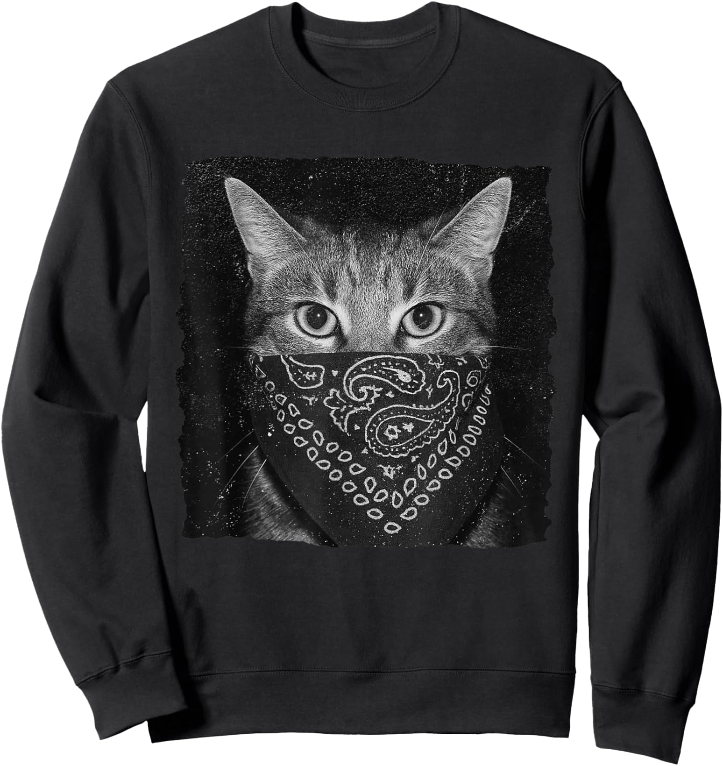 Banada Mask Cat Meme Cat Lover Cat Person Cat Mom Cat Dad Sweatshirt - Sweatshirt | Black