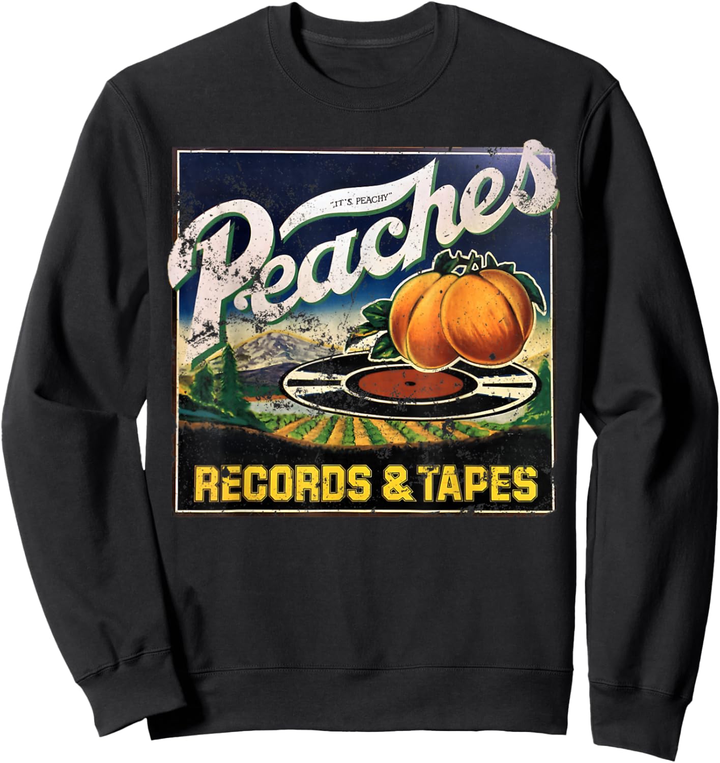 Peaches Music Records Company And Tapes 1975 Sweatshirt - Sweatshirt | Black