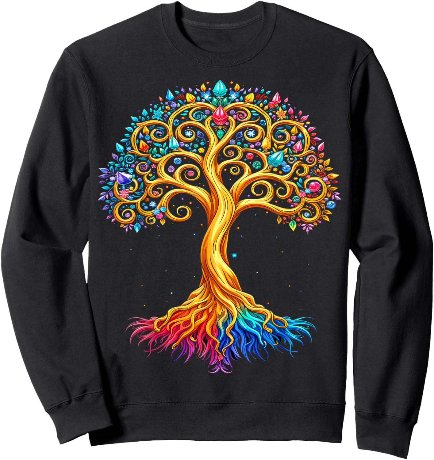 Buddha Meditation Tree Sweatshirt - Sweatshirt | Black