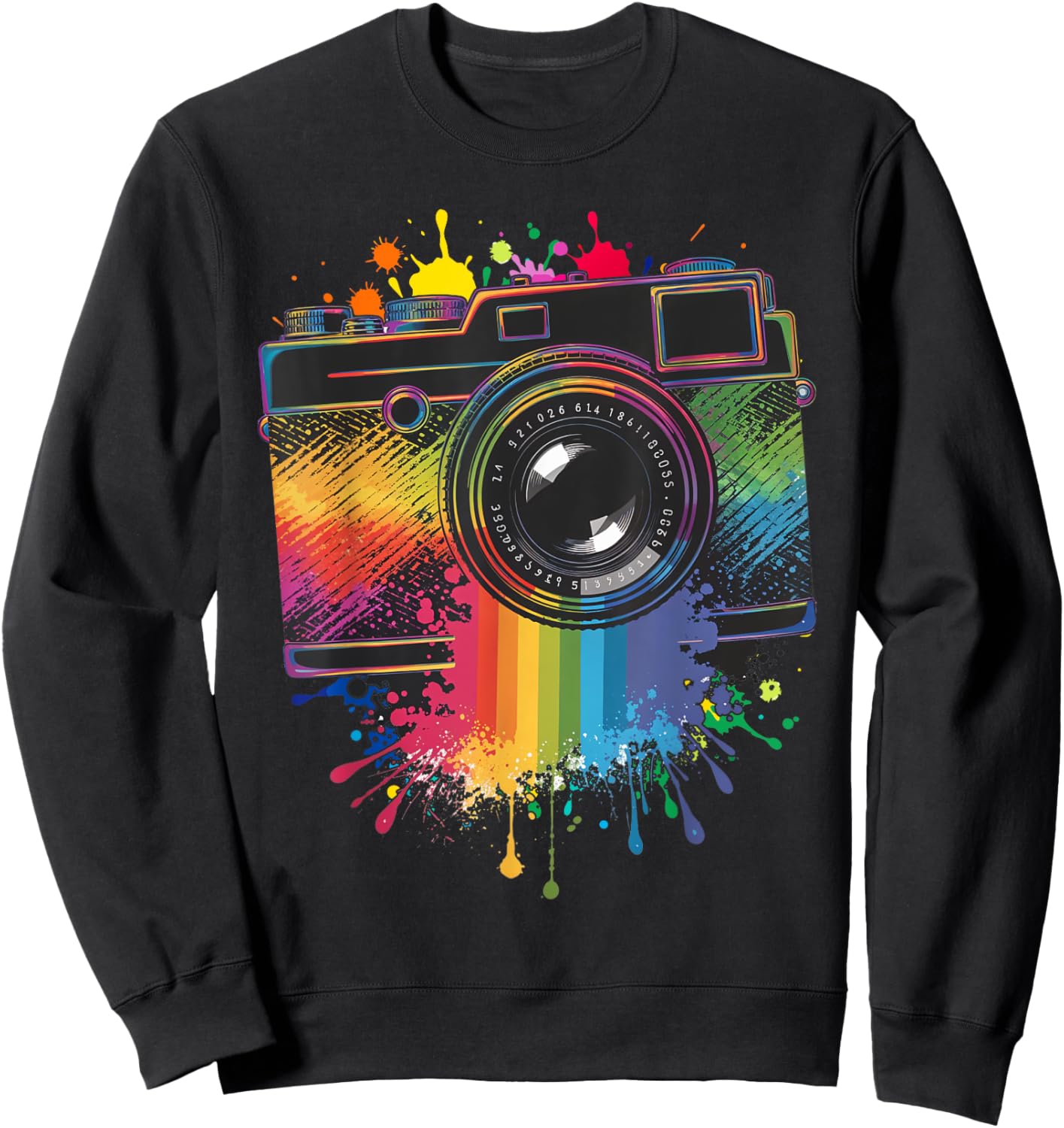 Photography Art Camera Rainbow Photographer Sweatshirt - Sweatshirt | Black