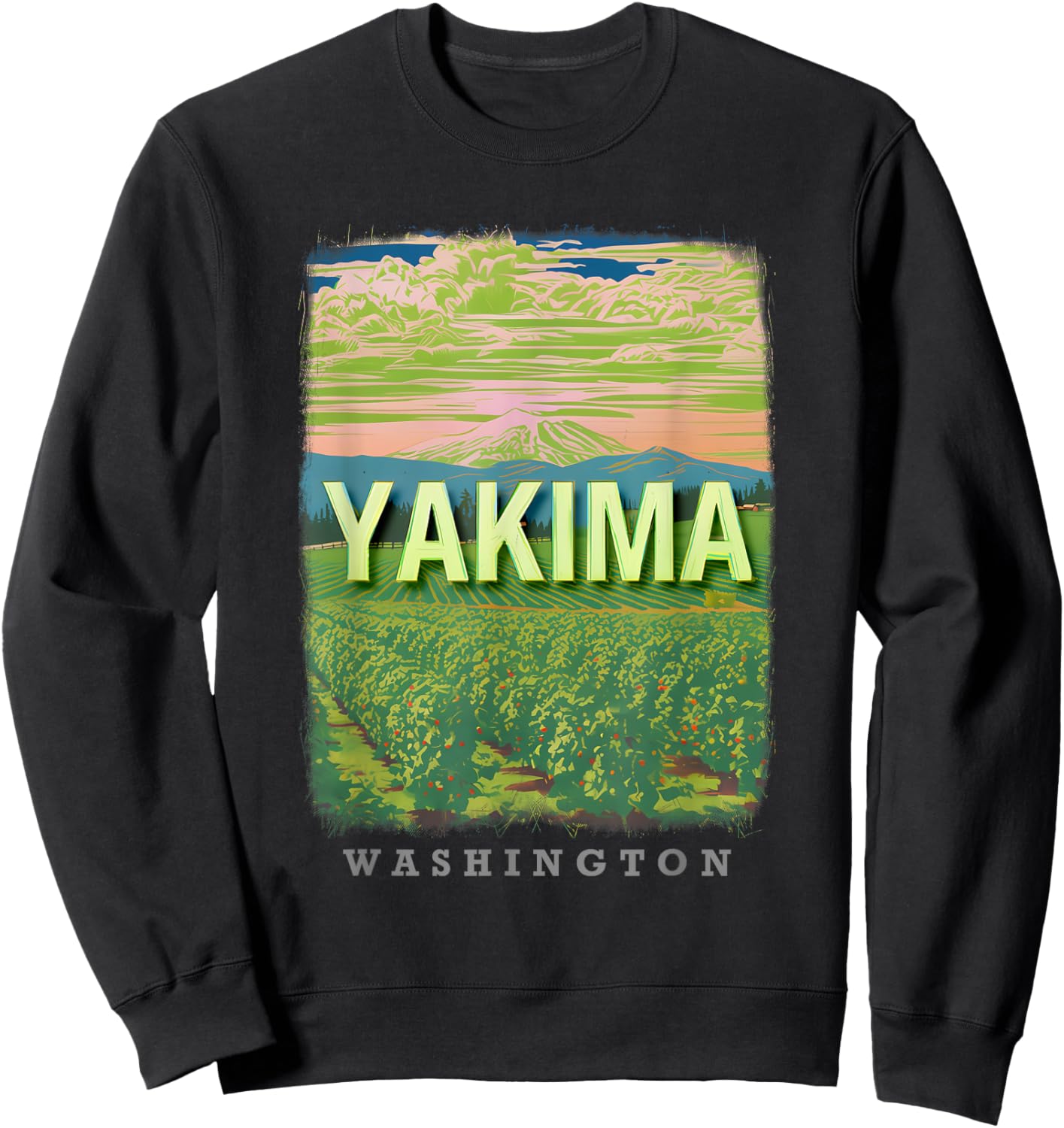 Yakima Washington WA Agricultural Abundance SD205 Sweatshirt - Sweatshirt | Black