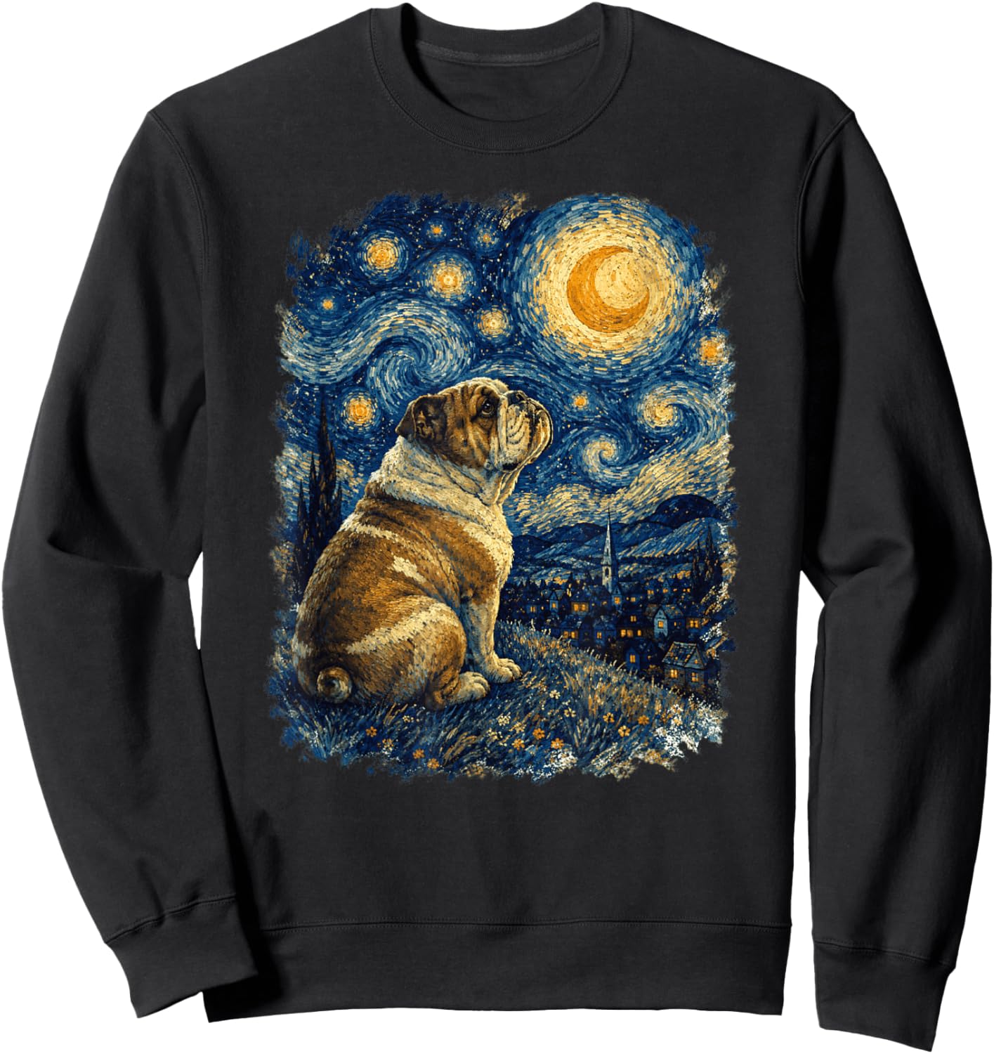 English Bulldog Lovers Outdoor Enthusiasts Men's Bulldog's Sweatshirt - Sweatshirt | Black