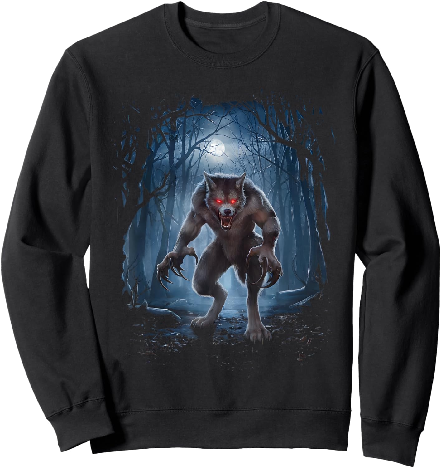 Werewolf Creature Cryptid Cryptozoology Folklore Wolf Man Sweatshirt - Sweatshirt | Black