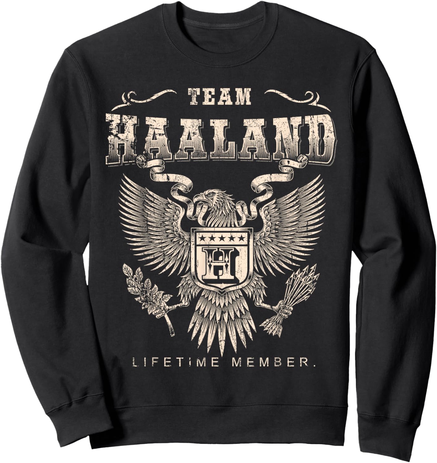 Team Haaland Lifetime Member - Haaland Name Sweatshirt - Sweatshirt | Black