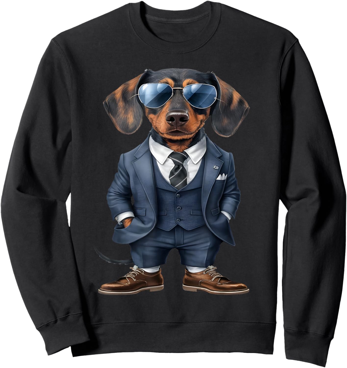 Dachshund Suit Sweatshirt - Sweatshirt | Black