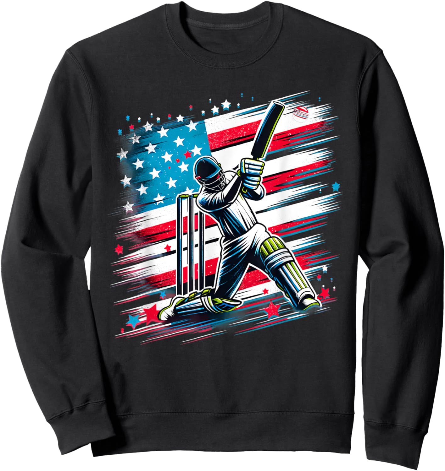 USA Cricket Jersey USA Cricket Team Lover Supporter America Sweatshirt - Sweatshirt | Black