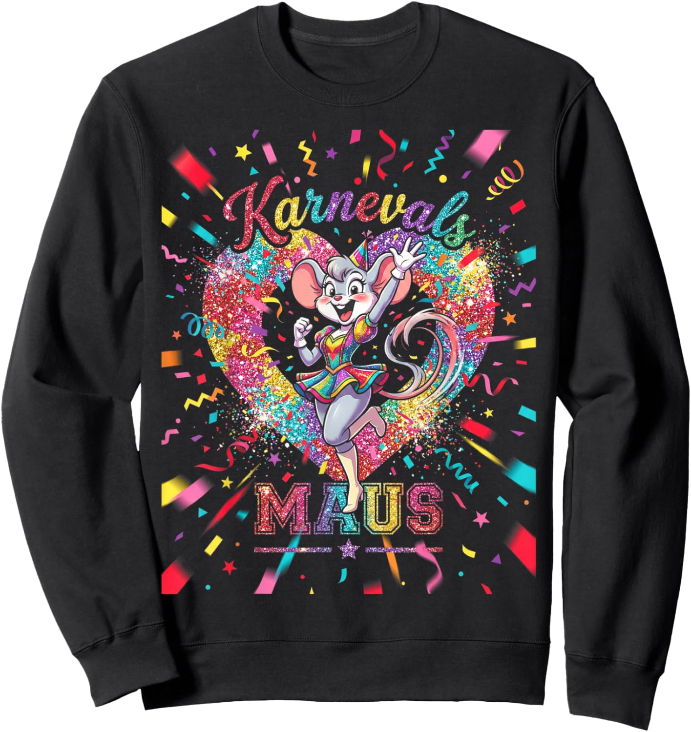 Carnival Mouse Women's Costume Replacement Cologne Carnival Party Sweatshirt - Sweatshirt | Black
