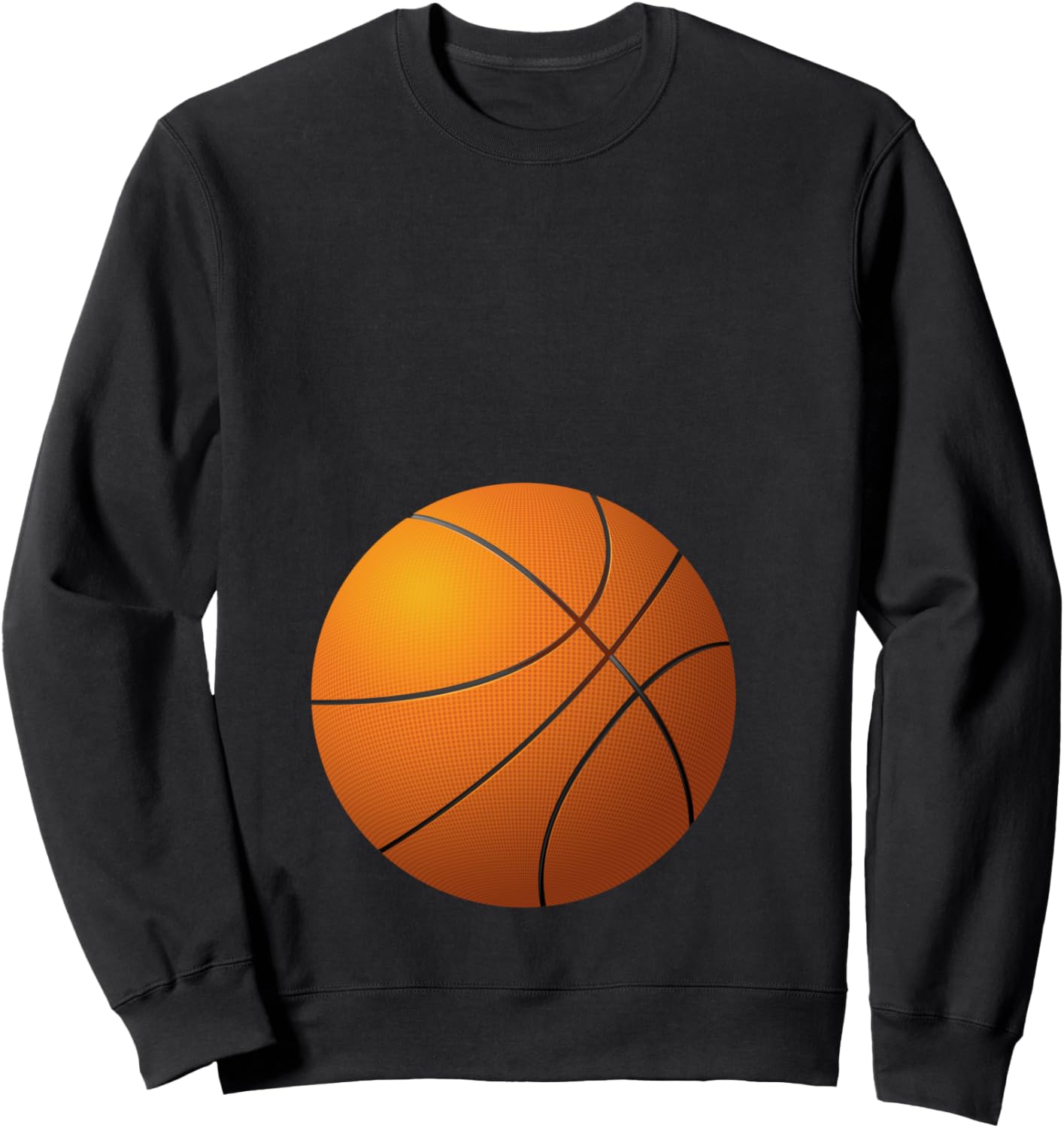 Funny Basketball Player Belly Pregnant Mama Sweatshirt - Sweatshirt | Black