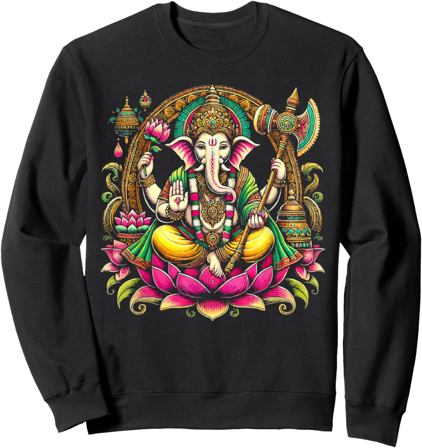 Ganesh Chaturthi Hindu Festival Elephant Lord Ganesha Sweatshirt - Sweatshirt | Black