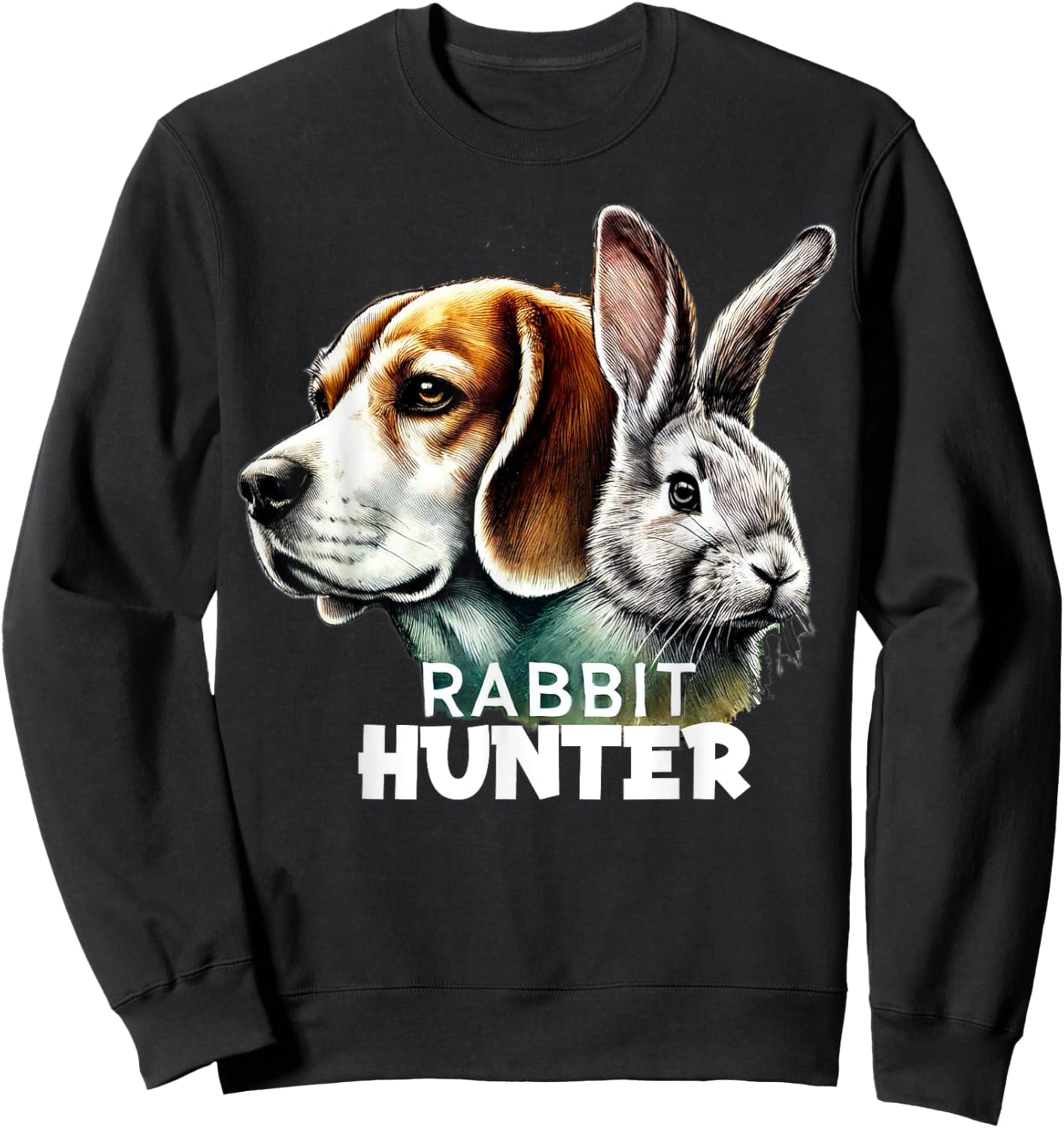 Beagle Dog Rabbit Hunter Rabbit Hunting Rabbiting Hunter Sweatshirt - Sweatshirt | Black