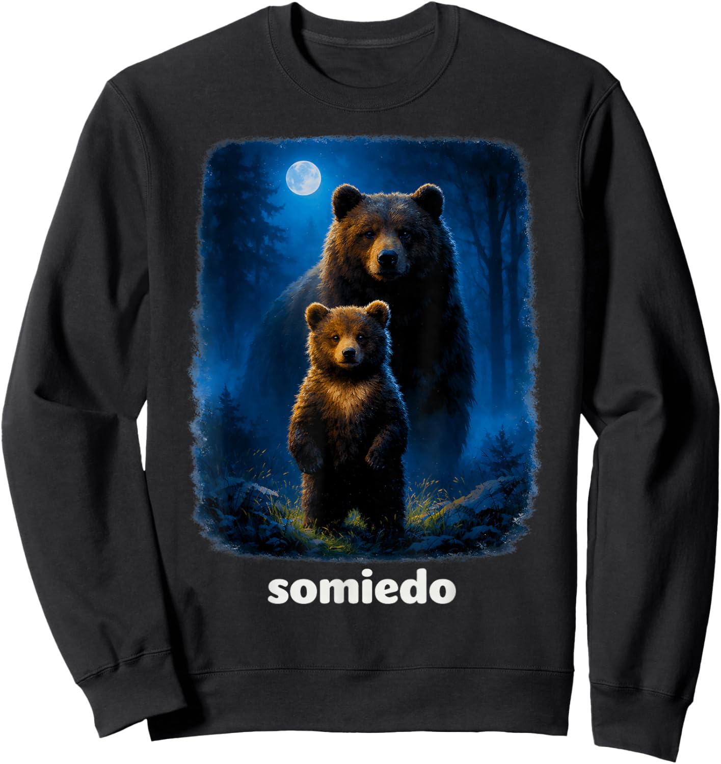 Somiedo Bear Wildlife Nature Lover Park Adventure Animal Sweatshirt - Sweatshirt | Black