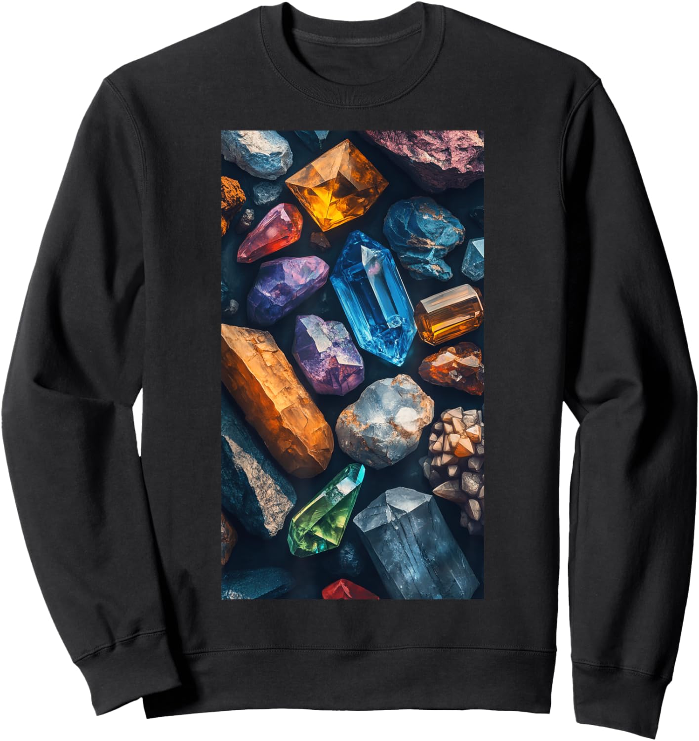 Minerals Gems Crystals Rock Collecting Geolog Sweatshirt - Sweatshirt | Black