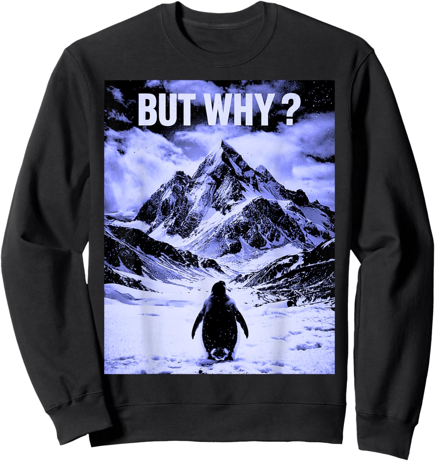 Nihilistic Penguin trinding Walking To The Mountains Sweatshirt - Sweatshirt | Black