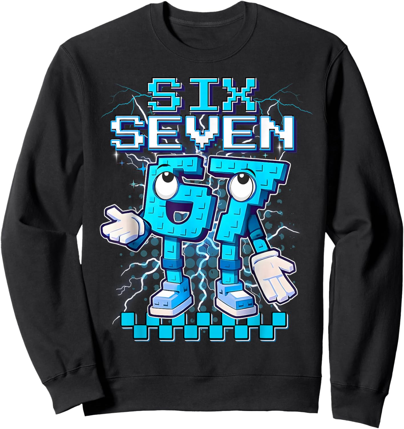 67 6 7 Six Seven Meme 6 7 Italian Brainrot 67 Gaming für Jungen Sweatshirt - Sweatshirt | Black