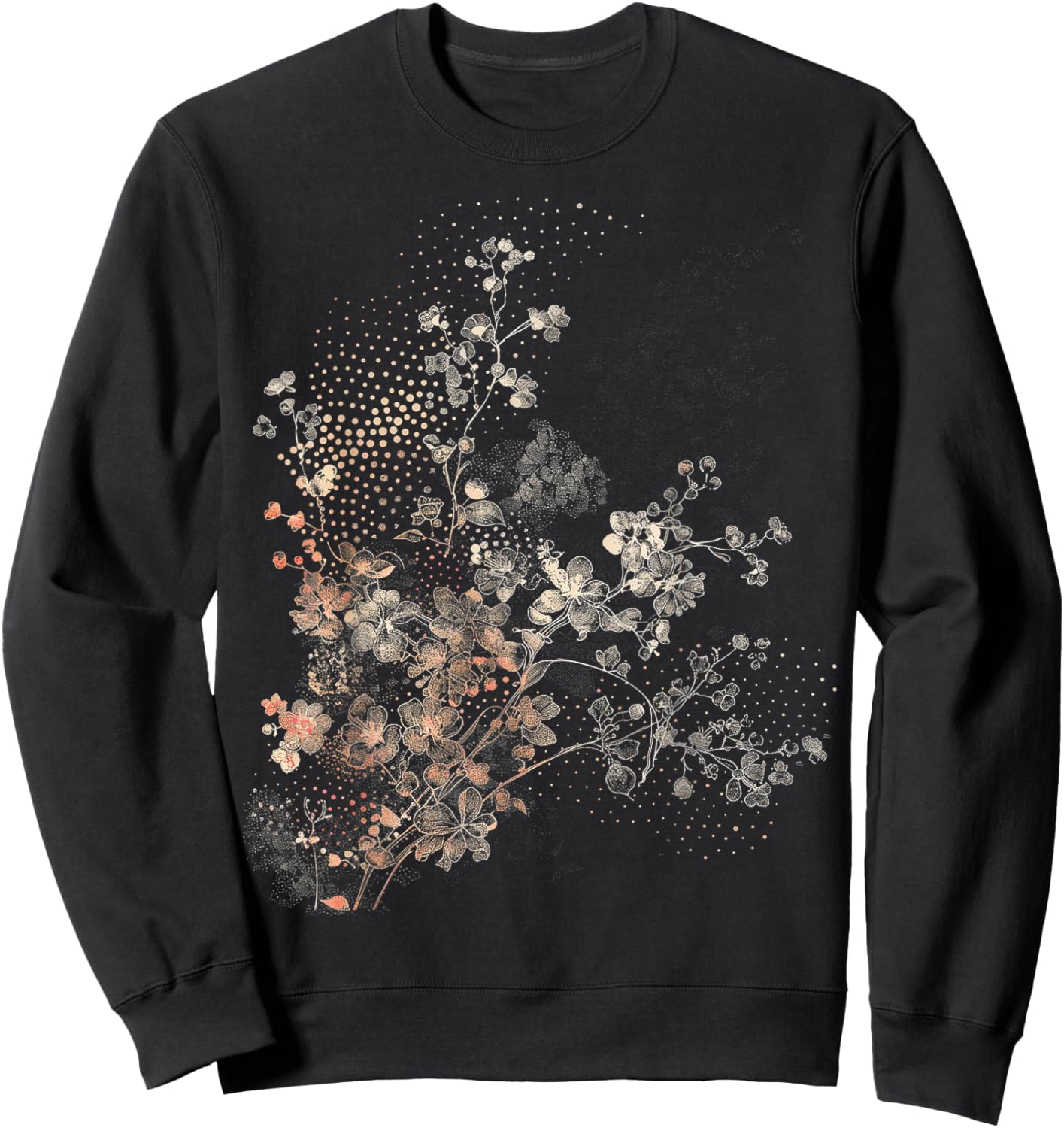 Floral Botanical Sweatshirt - Sweatshirt | Black