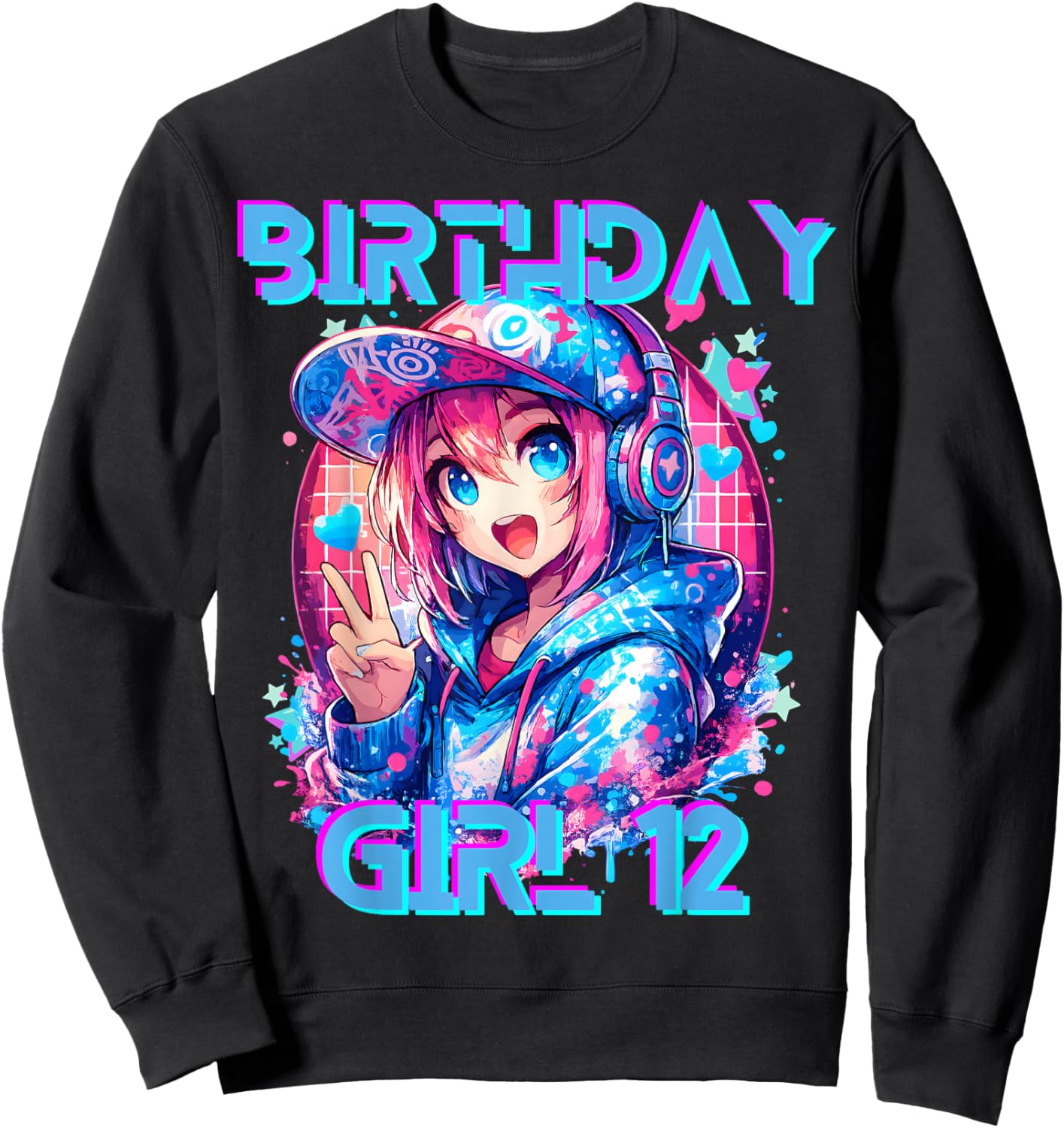 I'm The K Pop Birthday Girl k-Pop Fête d'anniversaire 12 Ans Sweatshirt - Sweatshirt | Black