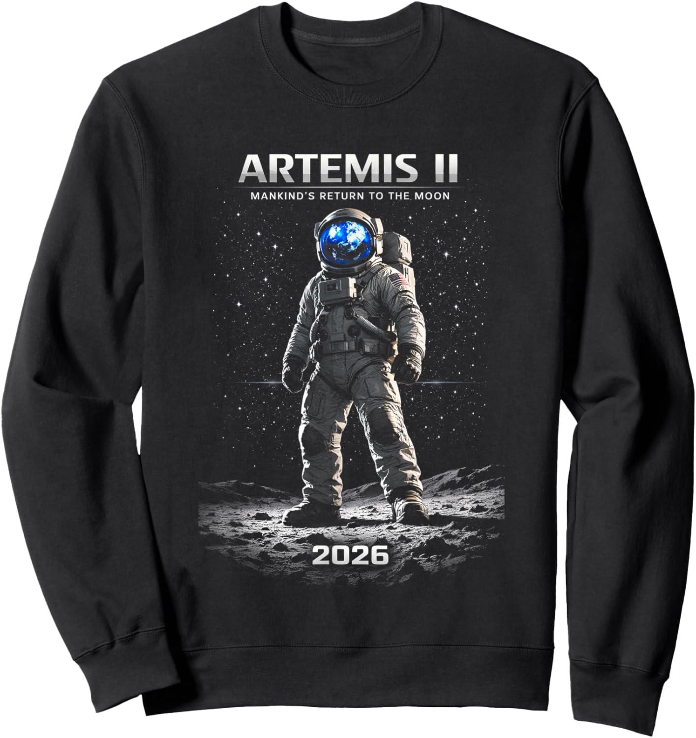 Artemis Astronaut Mission to The Moon 2026 Rocket Artemis 2 Sweatshirt - Sweatshirt | Black