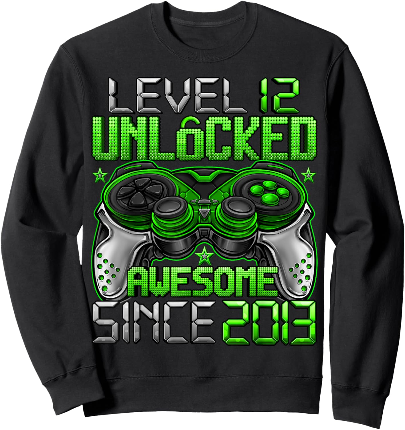 Level 12 Unlocked 12 Year Old Gifts Boys 12th Birthday Boy Sweatshirt - Sweatshirt | Black