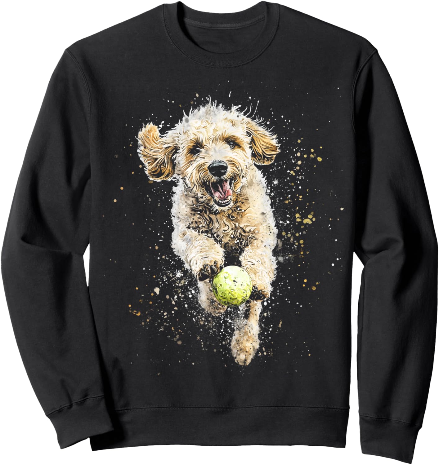Goldendoodle Hunting Ball Cute Labradoodle Doodle Dog Mum Sweatshirt - Sweatshirt | Black