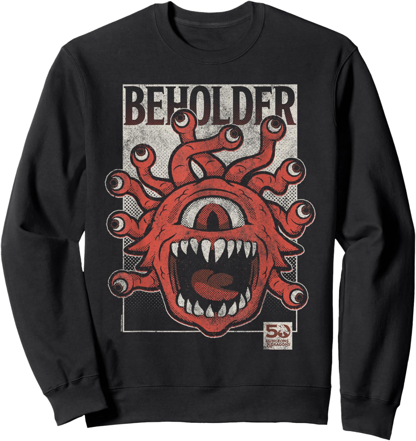 Dungeons & Dragons 50th Vintage Beholder Sweatshirt - Sweatshirt | Black