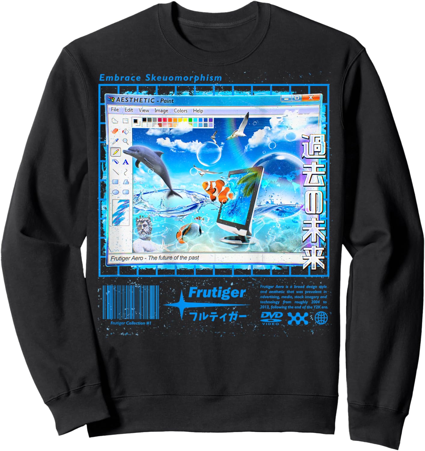 (BackPrint) Frutiger Aero Fashion Collection Sweatshirt - Sweatshirt | Black