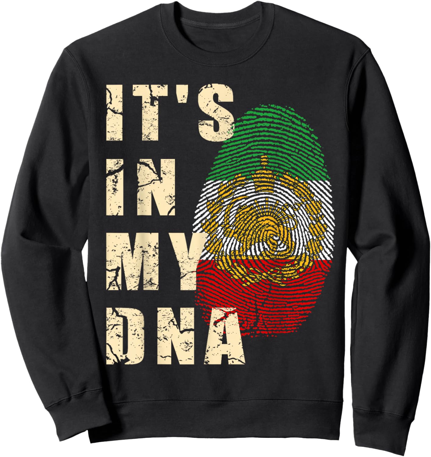 Iran Lion Sun Flag Iran Persian Shir o Khorshid Sweatshirt - Sweatshirt | Black