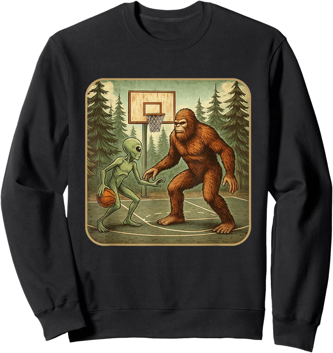 Basketball Shirt Graphic Basketball for Boys Sweatshirt - Sweatshirt | Black