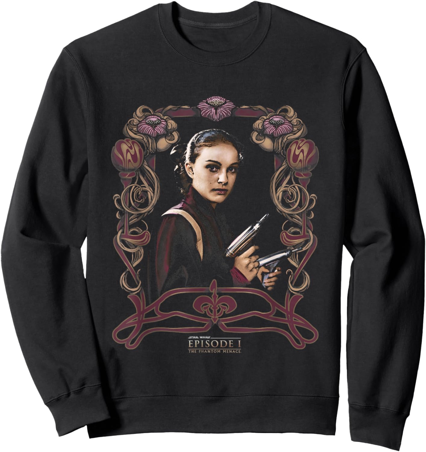 Star Wars Episode I The Phantom Menace Padme Vintage Shot Sweatshirt - Sweatshirt | Black