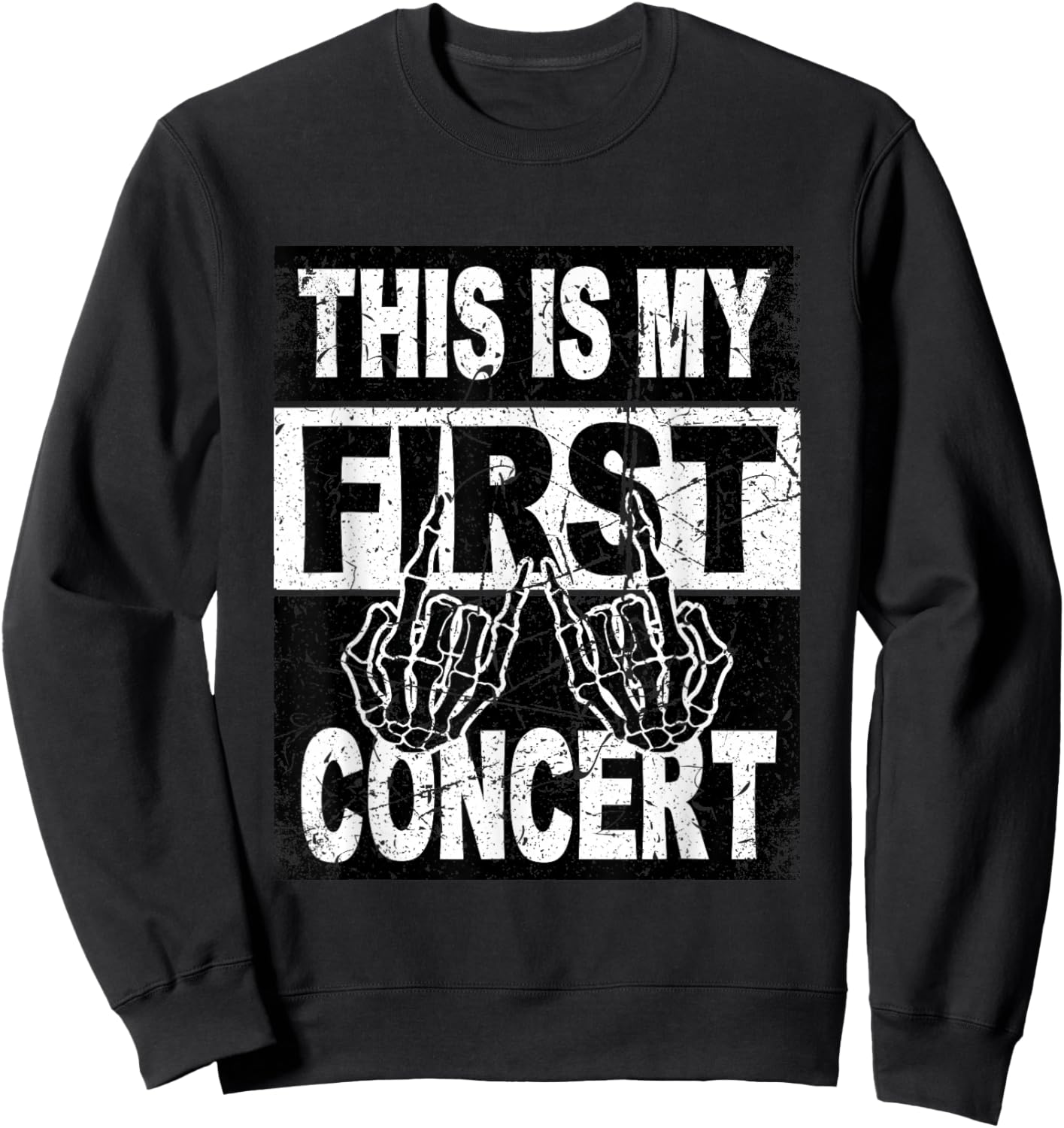 Retro This is My First Concert Shirt Kids Women Sweatshirt - Sweatshirt | Black
